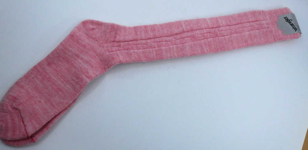 VTG Wrangler Socks Orlon Womens Marled Red Long Tall sz 9-11 NWT NOS High